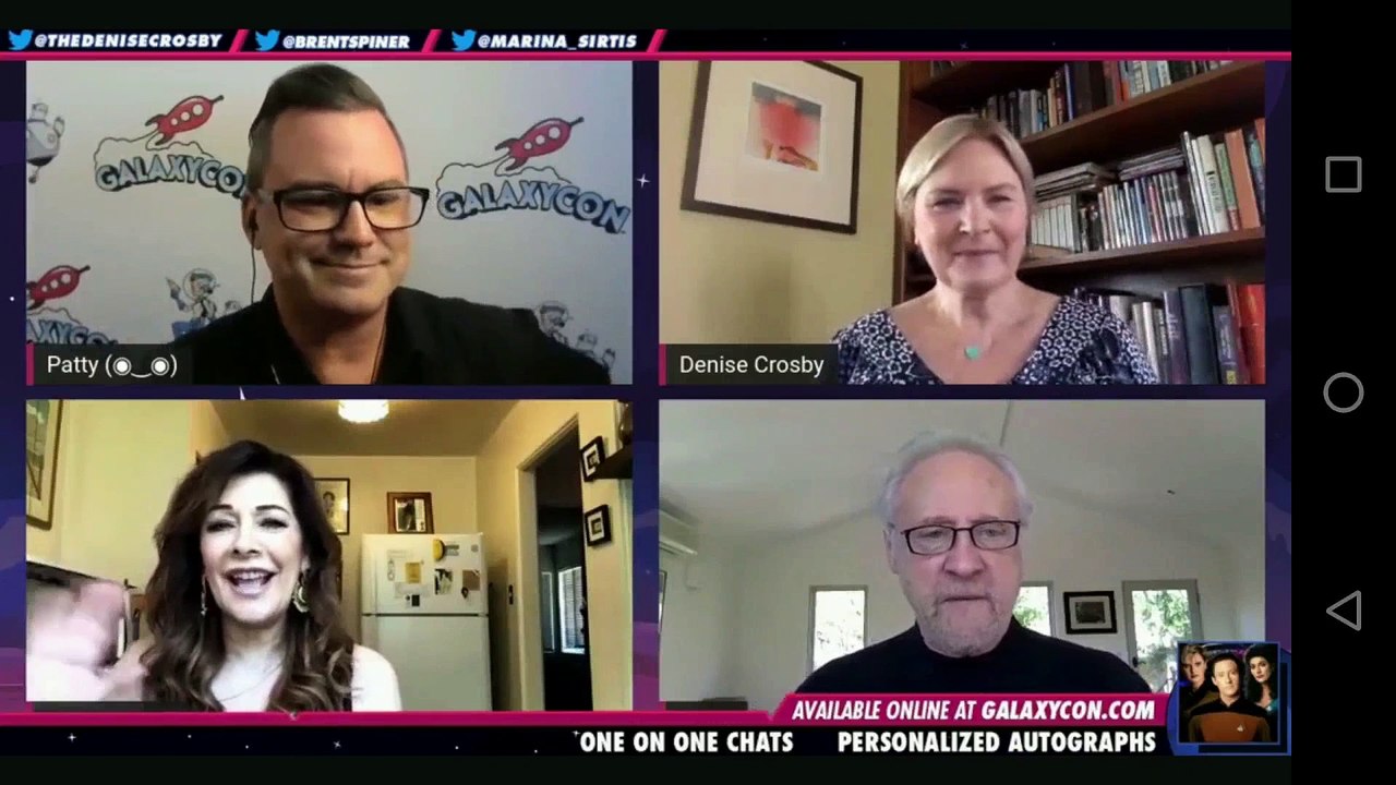 Galaxycon Live Comicon, Cast of Star Trek TNG; Marina Sirtis Brent Spiner Denise Crosby 9-20-2020