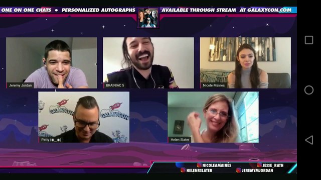 Galaxycon Live Comicon, cast of Supergirl; Mehcad Brooks, Jeremy Jordan, Jesse Rath, Nicole Maines, Helen Slater 9-19-2020