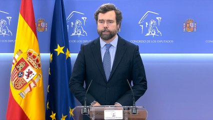 El portavoz de Vox dice que hay varios grupos en el Congreso “que están intentando dar un golpe de Estado a cámara lenta”