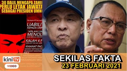 Télécharger la video: SEKILAS FAKTA: Buku ‘30 Dalil’ angkara menteri Umno?, Zahid mahu tebas ‘lalang’, Puad ajak PM debat