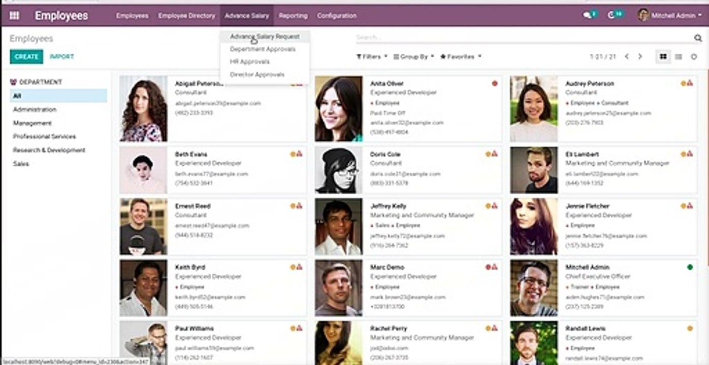 Allow Employee to Request for Advance Salary  | Odoo Apps Features