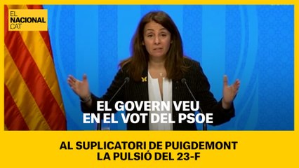 El Govern veu en el vot del PSOE al suplicatori de Puigdemont la pulsió del 23-F