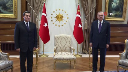 Cumhurbaşkanı Erdoğan, Türkmenistan Dışişleri Bakanı Raşit Meredow’u kabul etti