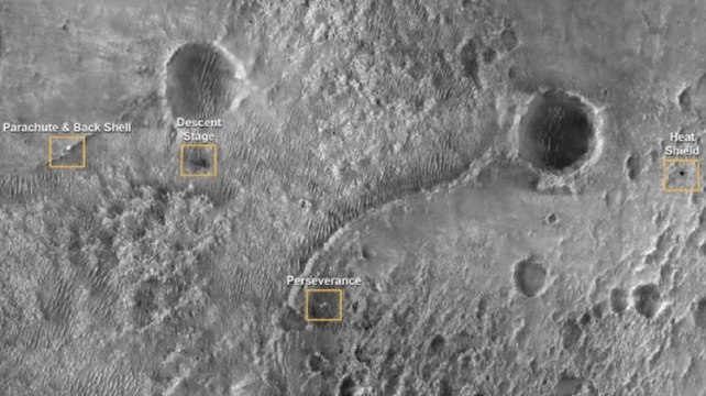 Así descendió y aterrizó en Marte el rover Perseverance de la NASA