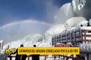 EEUU: Cataratas del Niágara congeladas por intensa ola de frío