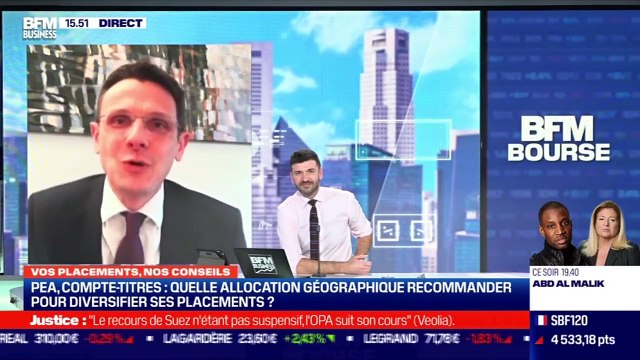 François Monnier (Investir) : PEA, compte-titres : quelle allocation géographique recommander pour diversifier ses placements ? - 23/02