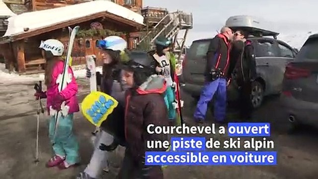 Faute de remontées mécaniques, Courchevel ouvre une piste accessible en voiture