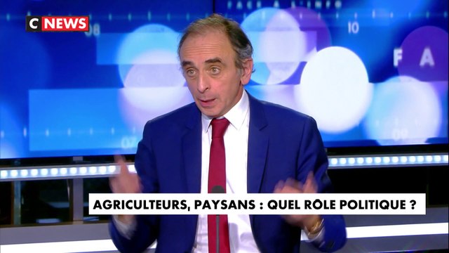 Éric Zemmour : «Les agriculteurs ont beaucoup d’ennemis»