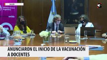 Anunciaron el inicio de la vacunación a docentes