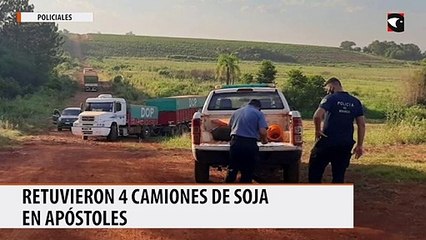 Retuvieron 4 camiones de soja en Apóstoles