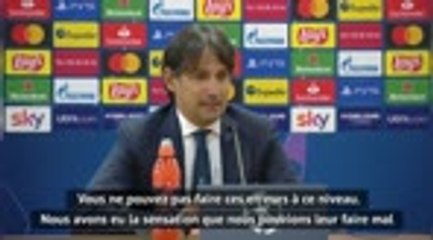 8es - Inzaghi : "Vous ne pouvez pas faire ces erreurs à ce niveau"