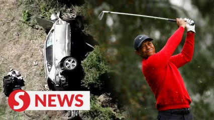 Video herunterladen: Tiger Woods suffers ‘multiple’ injuries in car crash