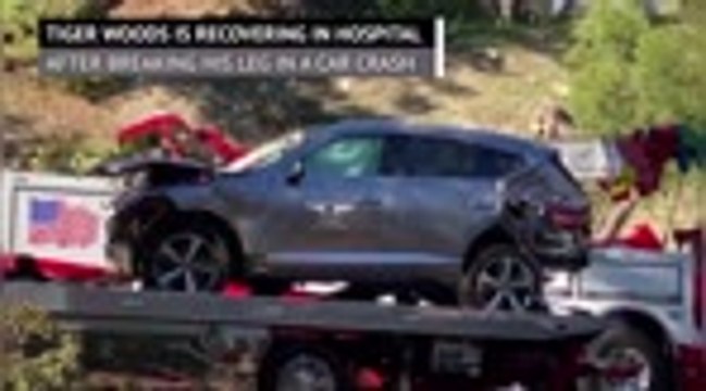 Tiger Woods recovering after breaking leg in car crash