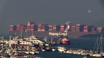 ÇANAKKALE - Çanakkale Boğazı dev gemilerin geçişi nedeniyle 14 saat tek yönlü trafiğe kapandı