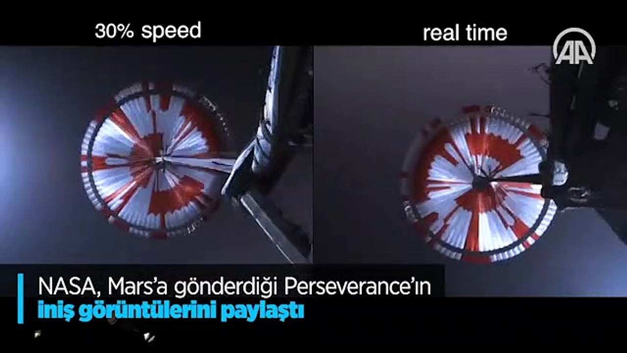 NASA, Mars'a gönderdiği Perseverance'ın iniş görüntülerini paylaştı