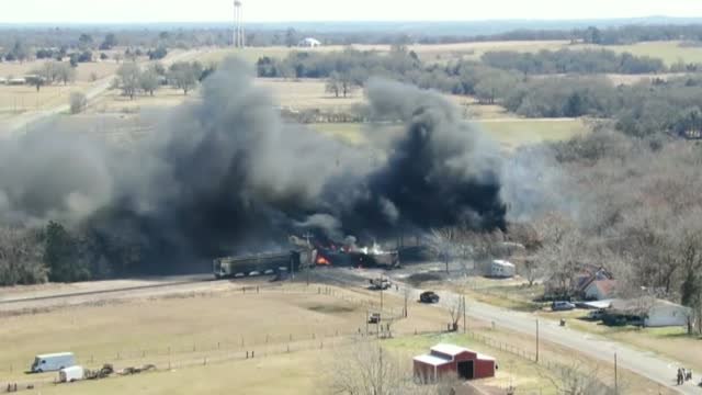 Impresionante accidente ferroviario en Texas