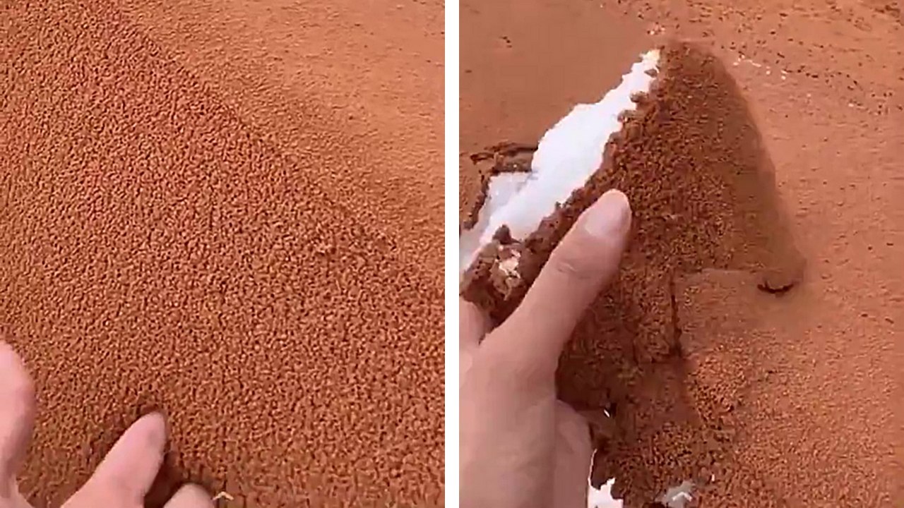 Quand le sable recouvre la neige en Arabie saoudite