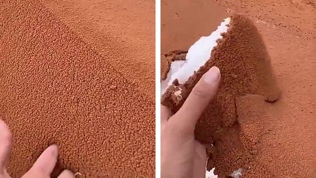 Quand le sable recouvre la neige en Arabie saoudite