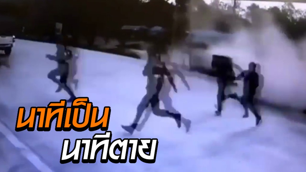 นาทีชีวิต ! รถพ่วงเบรกแตก หักหลบ จยย. พุ่งชนด่านตรวจ เจ้าหน้าที่หนีระทึก