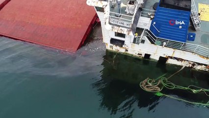 - Zeytinburnu'nda karaya oturan gemiden yakıt sızmaya başladı