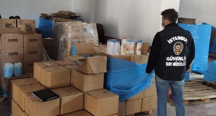 İstanbul’da sahte şampuan imalathanesine baskın