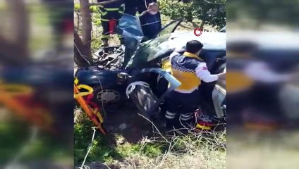 Otomobil şarampole uçtu: 1 ölü, 1 yaralı