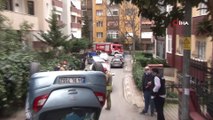 Üsküdar’da yokuş aşağı inen kadın sürücü otomobiliyle takla attı: 1 yaralı