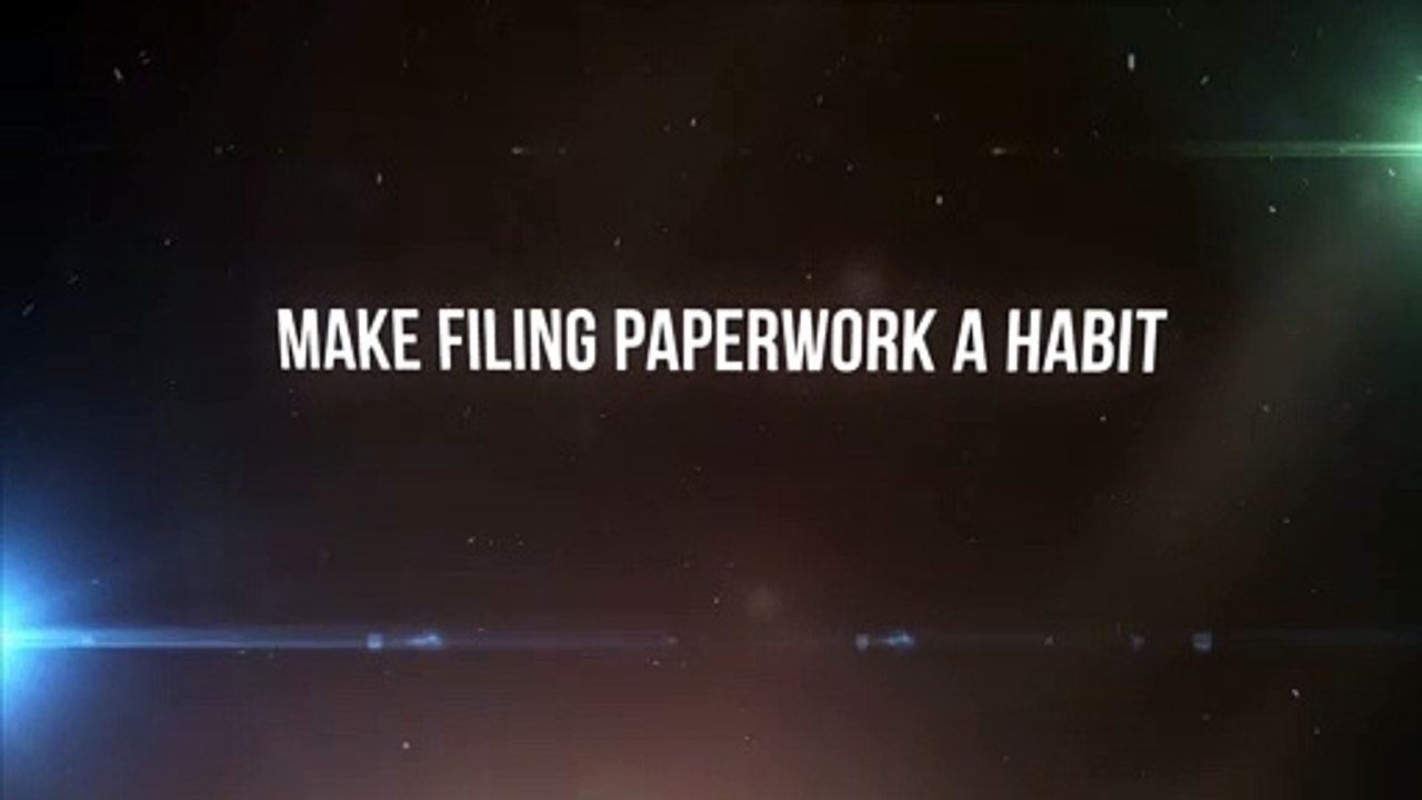 Make Filing Paperwork a Habit