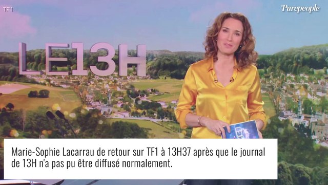 Grosse panne au JT de 13H de TF1 : Marie-Sophie Lacarrau revient sur cet incident historique