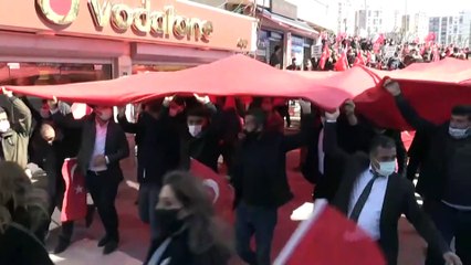 ŞIRNAK - Gara şehitleri için PKK'ya tepki amacıyla yürüyüş düzenlendi