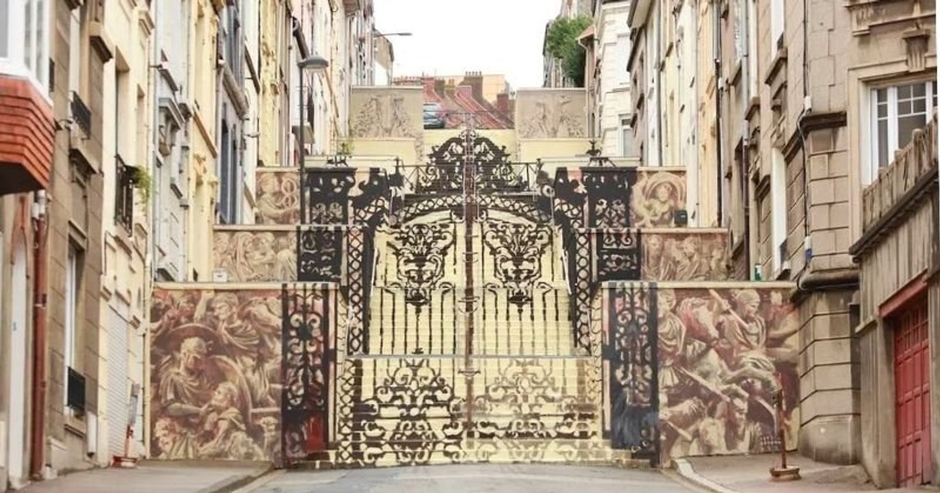 Les passants hallucinent à la vue de cette œuvre de street-art en trompe-l'œil, désignée « plus belle fresque de France »