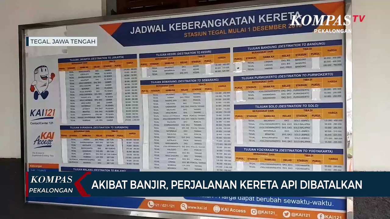 Dampak Banjir, Perjalanan Kereta Api Dibatalkan