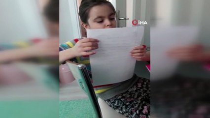 Minik öğrencilerden sağlık çalışanlarına teşekkür mektupları