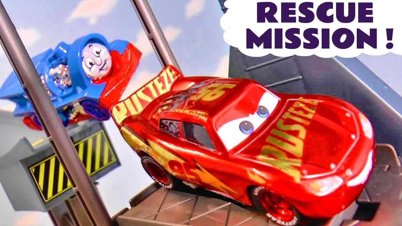Disney Cars Lightning McQueen and Hot Wheels Rescue Mission for Marvel Avengers Hulk in this Family Friendly Full Episode English Funny Funlings Race for Kids from Kid Friendly Family Channel Toy Trains 4U