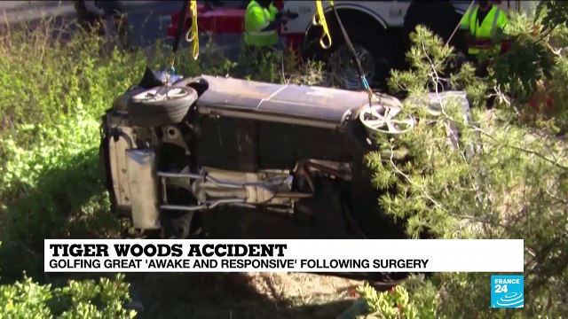 Tiger Woods awake and responsive after crash, police investigating cause