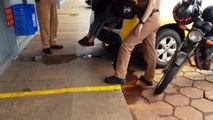 Motorista embriagado é levado para a delegacia após provocar acidente