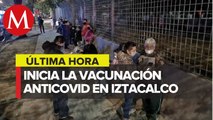 En Alcaldía Iztacalco, adultos mayores hacen largas filas para vacunarse contra covid-19