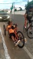 Ciclista sousense que ficou paraplégico em acidente volta a pedalar em bike adaptada