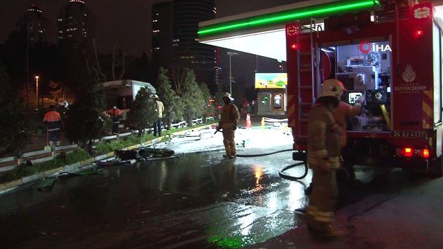 Kontrolden çıkan lüks cip benzinliğe daldı: 4 yaralı