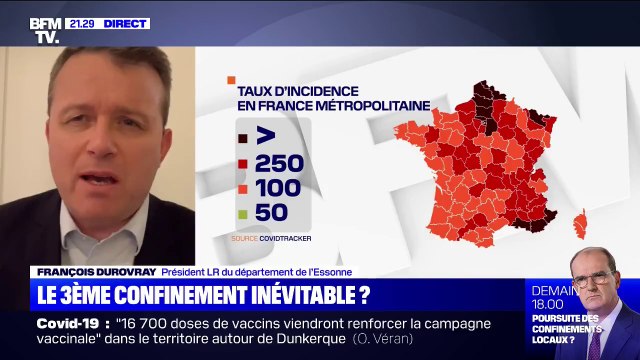 Vaccins: pour François Durovray, président LR de l'Essonne, il est nécessaire de fournir les territoires en tenant compte de l'incidence
