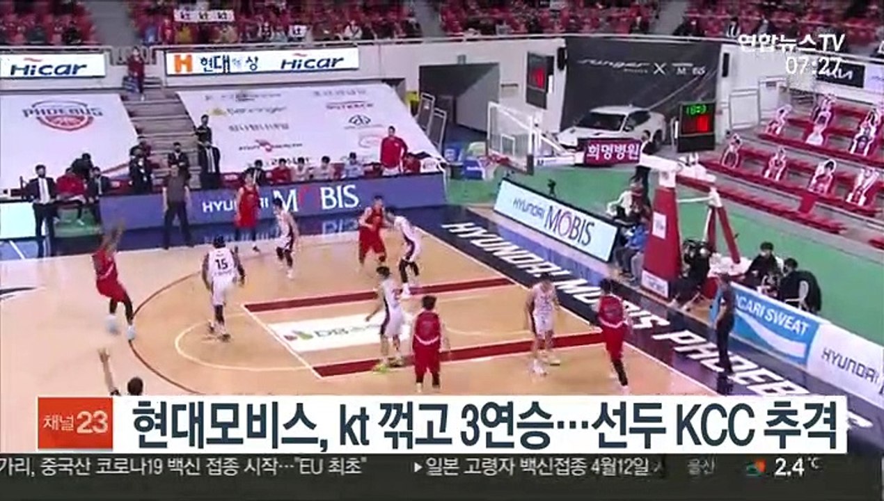 [프로농구] 현대모비스, kt 꺾고 3연승…선두 KCC 추격