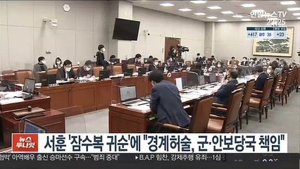 서훈 '잠수복 귀순'에 "경계허술, 군·안보당국 책임"