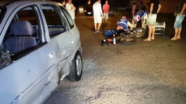 Motociclista fica ferido em colisão contra carro na Avenida Uirapuru, no Floresta