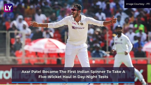 IND vs ENG Day-Night Test 2021 Day 1 Stat Highlights: Axar Patel, Rohit Sharma Put Hosts in Command