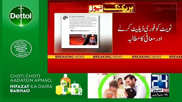 عامر لیاقت نے ہندو برادری اور ہندو مذہب کو سیاست کا نشانہ بنایا