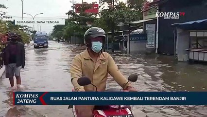 Ruas Jalan Pantura Kaligawe kembali terendam banjir
