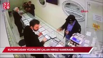 Kuyumcudan yüzükleri çalıp kaçtı