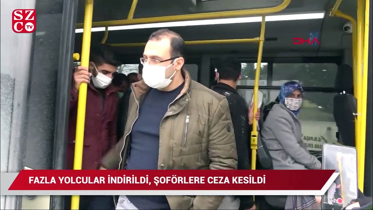 Minibüslere corona virüs denetimi