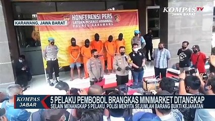 5 Pelaku Pembobol Brangkas Minimarket Ditangkap