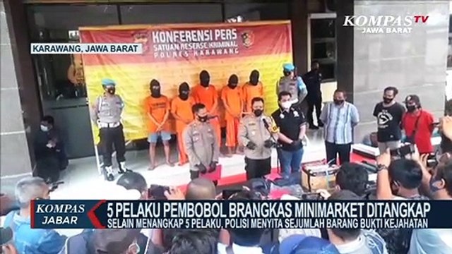 5 Pelaku Pembobol Brangkas Minimarket Ditangkap